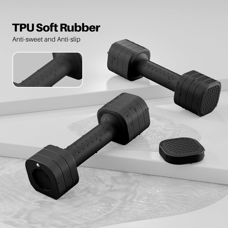 Zempox Adjustable Dumbbell Set of 2, 4 in 1 Free Weights Dumbbells Set for Women, Hand Weights for Women at Home, Each 2lb 3lb 4lb 5lb with TPU Soft Rubber Handle for Home Gym Exercise Training - Image 5